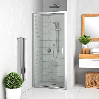 LEGA LINE JEDNOKRILNA TUŠ VRATA 80x190cm, crom profil/prozirno staklo 5mm