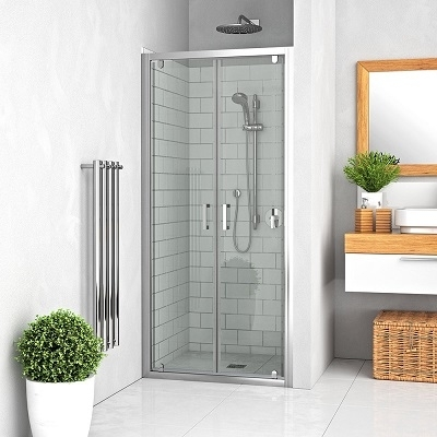 LEGA LINE DVOKRILNA TUŠ VRATA 80x190cm, crom profil/prozirno staklo 5mm