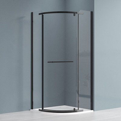 JANDIS TUŠ KABINA polukružna JEDNOKRILNA 90x90x195cm BLACK profil/pr.staklo 6mm JANDIS TUŠ KABINA polukružna JEDNOKRILNA 90x90x195cm BLACK profil/pr.staklo 6mm