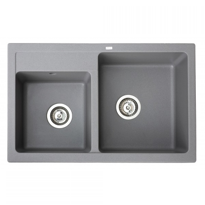 X QUADRO PLUS 2D GRANIT SUDOPER GRAFIT PRAVOKUTNI 78x50x19cm/sa sifonom fi 90mm