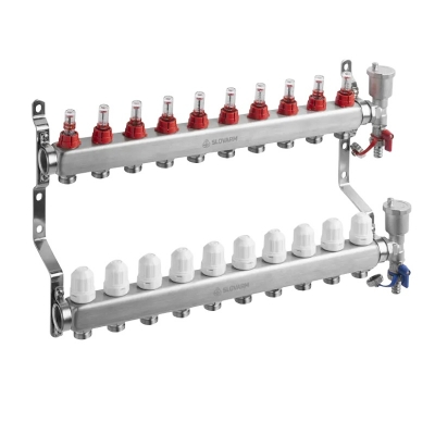 INOX 304 RAZDJELNIK PODNOG GRIJANJA 10 KRUGOVA