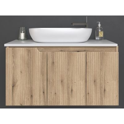 EURIDIKA PINO/OAK H-UP 100 KUPAONSKA BAZA 100x48cm s dvije ladice