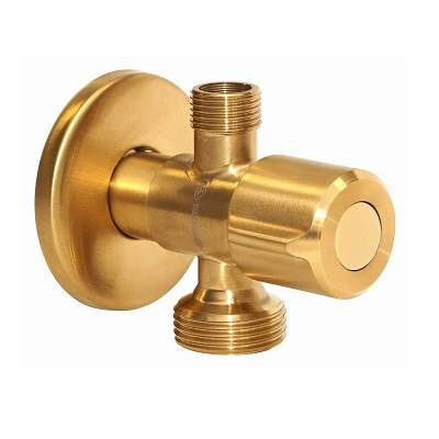 KOMBINIRANI KUTNI VENTIL INOX 304, GOLD 1/2